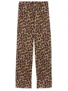 Aspesi Stretch Cotton Pants With Leopard Print