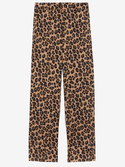 ASPESI LEOPARD PRINT STRETCH COTTON PANTS