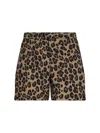 Aspesi Caprese Ii Swim Trunks With Leopard Print In Brown