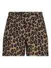 Aspesi Caprese Ii Swim Trunks With Leopard Print In Brown