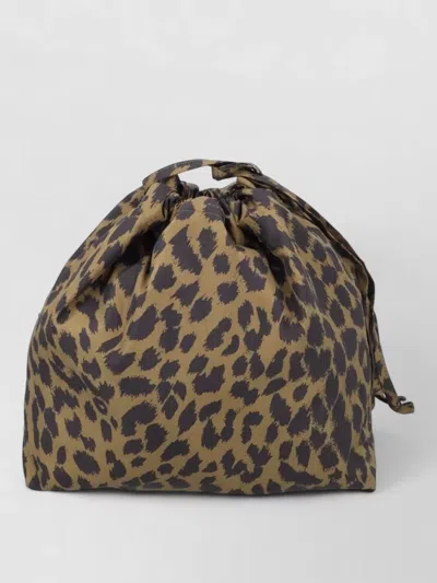 Aspesi Leopard Print Tote Bag Top Handle