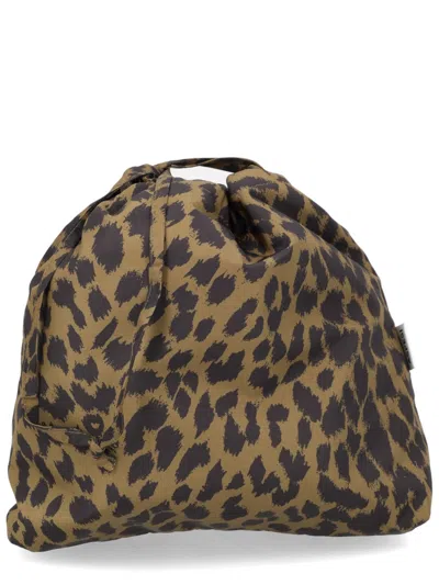 Aspesi Leopard-print Polyester Handbag In Multicolor