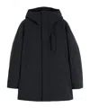 Aspesi Liam Technology Fabric Twill Parka Coat In Black