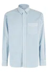 Aspesi Light Blue Cotton Shirt With Classic Collar In Blue