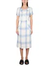 Aspesi Adjustable Drawstring Midi Dress In Multi