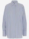 Aspesi Cotton Shirt With Striped Pattern In Blue