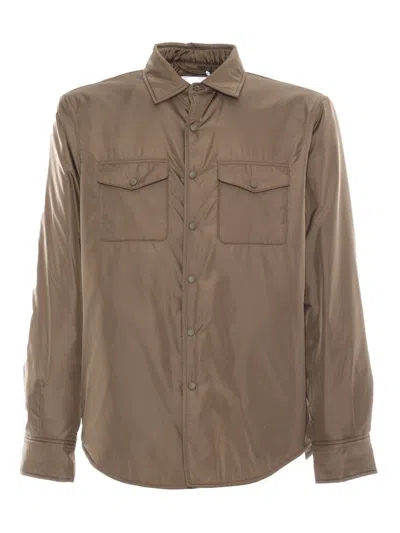 Aspesi Lightweight Button-up Shirt With Two Chest Pockets In Brown