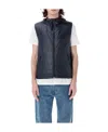 Aspesi Lightweight Hooded Gilet In Black