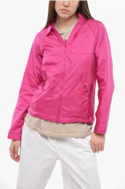 Aspesi Lightweight Jacket With Foldable Hood In Pink