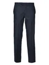 Aspesi Blue Cotton Denim Straight Trousers