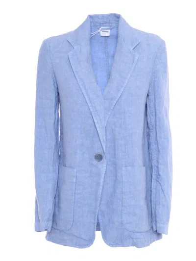 ASPESI LIGHTWEIGHT TEXTURED LINEN JACKET WITH TAILORED SILHOUETTE
