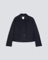 Aspesi Lined Jacket Made Of Polyester Cotton Canvas In Blue