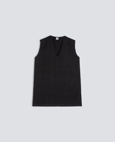 Aspesi Linen Canvas Top In Black
