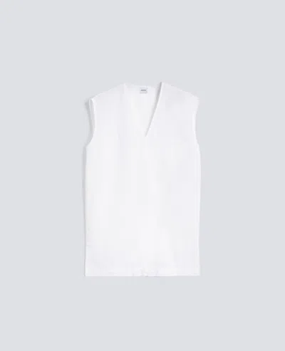 Aspesi Linen Canvas Top In White