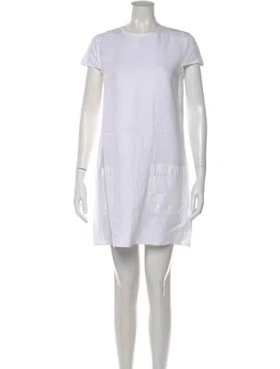 Pre-owned Aspesi Linen Mini Dress In White