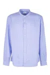 Aspesi Linen Shirt With Long Sleeves And Mandarin Collar