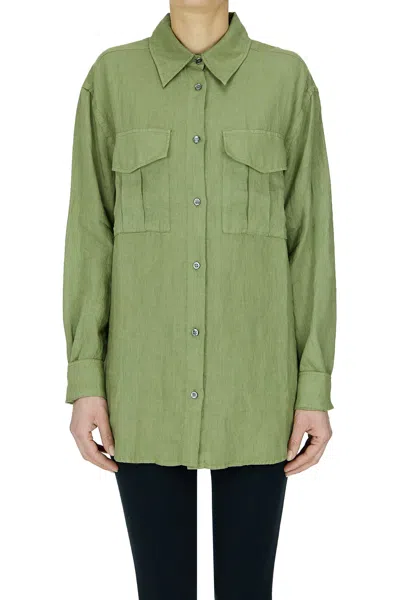 Aspesi Linen Shirt In Green