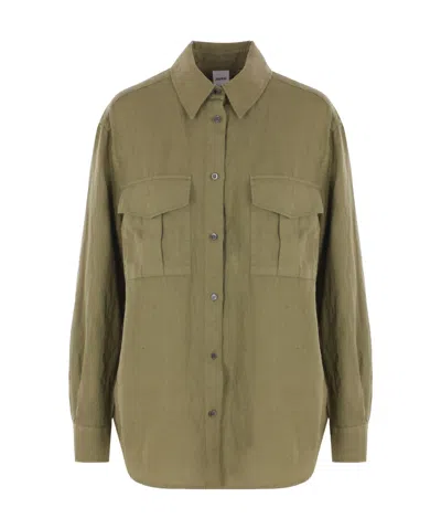 Aspesi Linen Shirt In Multicolor