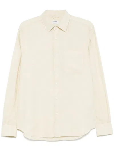 Aspesi Linen Shirt In Neutrals