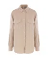 Aspesi Linen Shirt In Sand-colored