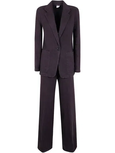 Aspesi Linen Trouser Suit In Brown