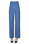 Aspesi Linen Trousers In Blue