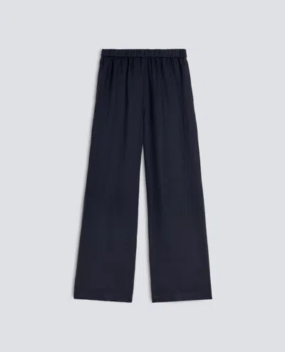 Aspesi Linen Trousers In Blue