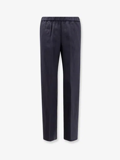 Aspesi Linen Trousers In Blue