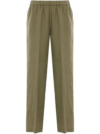 Aspesi Linen Trousers In Multicolor