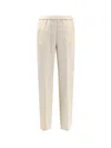 Aspesi Drawstring Linen Pants In Neutral