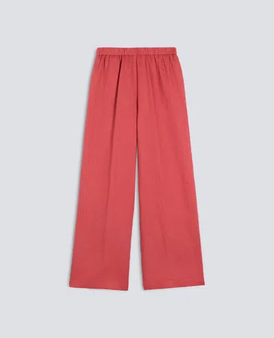 Aspesi Linen Trousers In Red