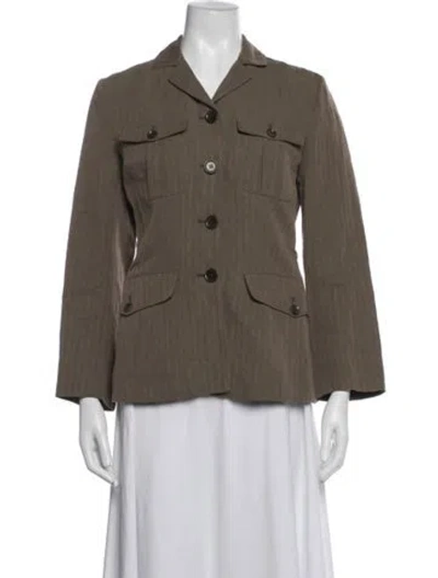 Pre-owned Aspesi Linen Utility Jacket In Green