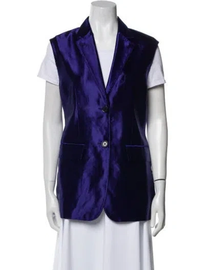 Pre-owned Aspesi Linen Vest In Blue