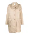 Aspesi Casual Long Sleeve Notched Collar Jacket In Brown