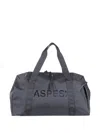 Aspesi Logo Duffle Bag In Gray