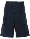 Aspesi Bermuda Shorts With Elastic Waistband And Pockets In Black