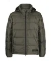 Aspesi Logo-patch Down Puffer Jacket In Green