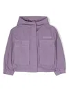 Aspesi Logo-patch Hooded Jacket In Purple