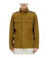Aspesi Men's Jacket With Logo In Brown