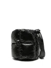 Aspesi Logo-patch Puffer Crossbody Bag In Black