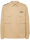 Aspesi Logo-patch Shirt In Neutrals
