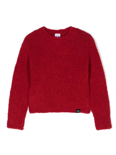 Aspesi Kids' Logo-patch Sweater In Brown