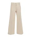Aspesi High-waisted Wide-leg Pants With Belt Loops And Seam Details In Neutral