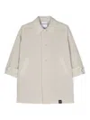 Aspesi Logo-patch Trench Coat In Neutrals