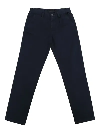 Aspesi Kids' Logo-plaque Trousers In Black