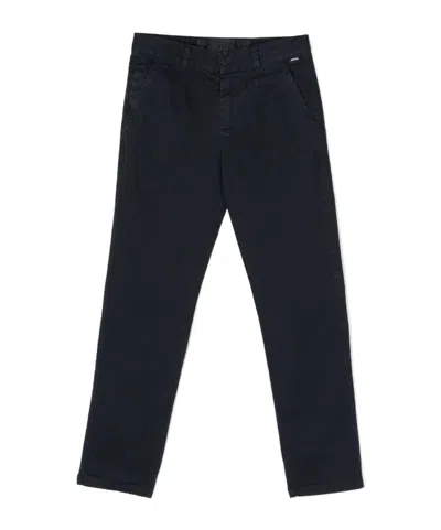 Aspesi Logo-print Straight-leg Trousers In Black