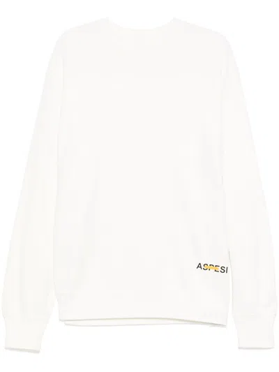 Aspesi Logo-print Sweatshirt In 白色