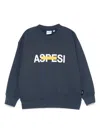 Aspesi Logo-print Sweatshirt In Blue