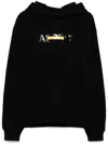 Aspesi Logo-printed Hoodie In 黑色