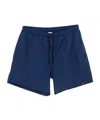 Aspesi Logo-patch Drawstring Swim Shorts In Blue